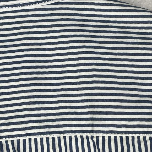 American Eagle Shirt Mens Sz L Palm Tree Button Up Blue Stripe Long Sleeve - Picture 14 of 14